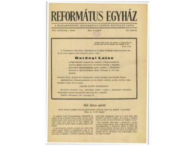 Református Egyház 1972. 24. évfolyam